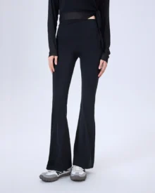 Pantalones Yoga De Cintura Alta Y Silueta Amplia Con Efecto Levantador - negro