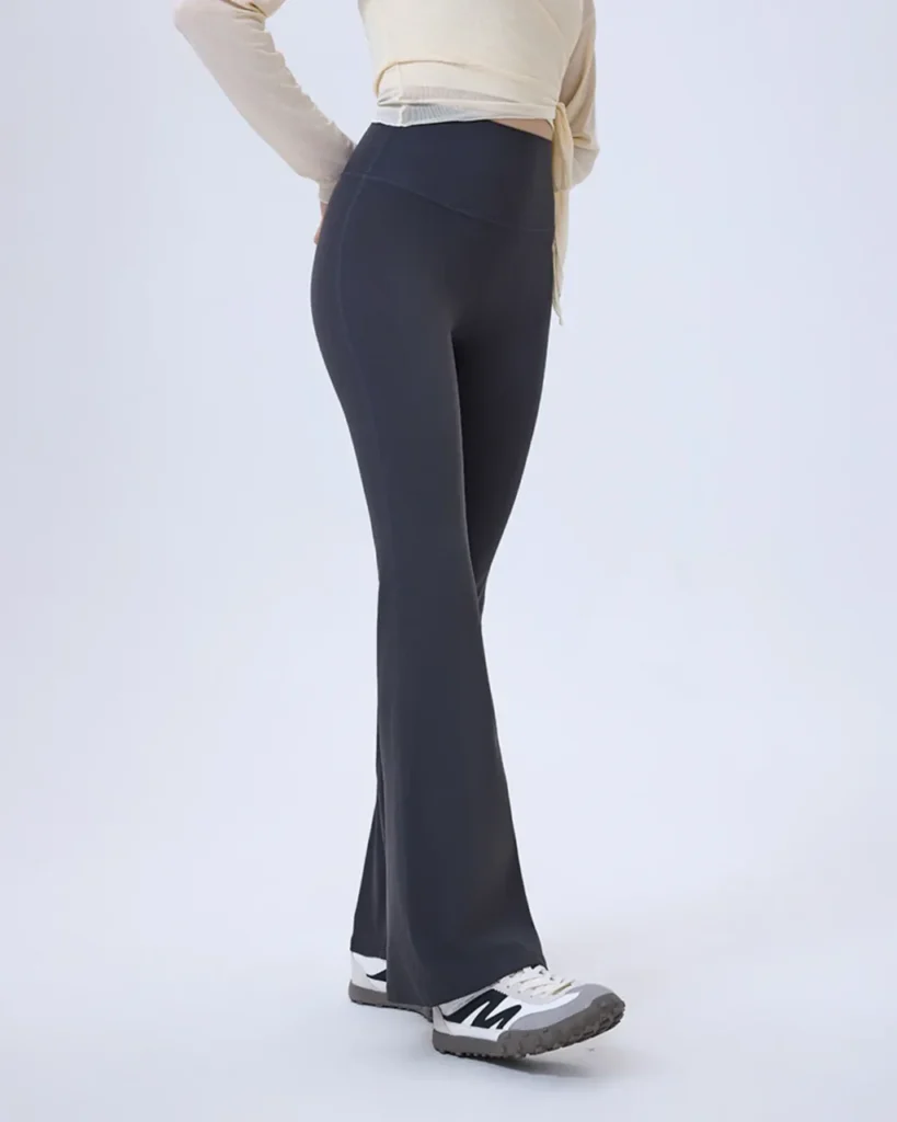 Pantalones Yoga De Cintura Alta Y Silueta Amplia Con Efecto Levantador - azul marino