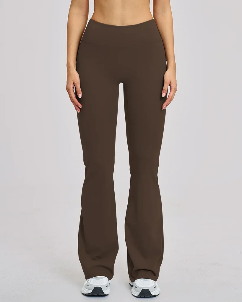 Leggings Yoga Acampanados De Cintura Alta Con Tejido Cepillado - Warm Dark marrón