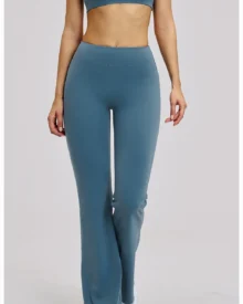 High Waist Micro Flare Yoga Breathable Tight Hip - Slate