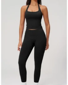 Set Yoga Sin Costuras Y Alta Elasticidad - negro