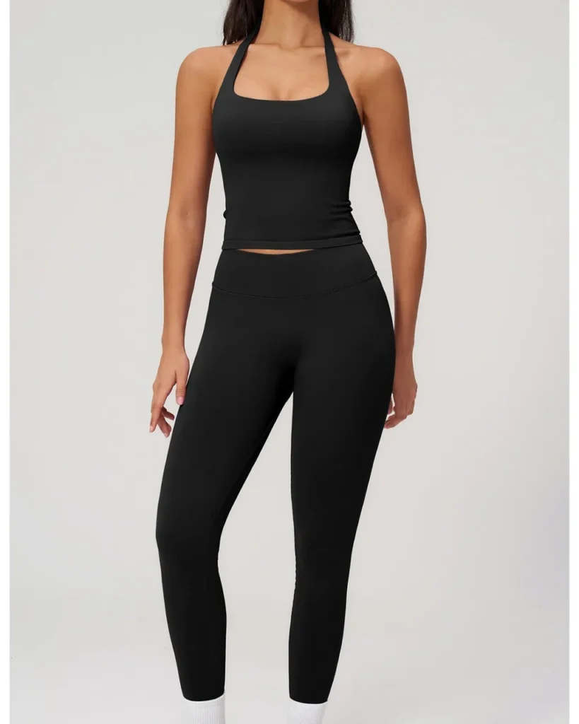 Set Yoga Sin Costuras Y Alta Elasticidad - negro