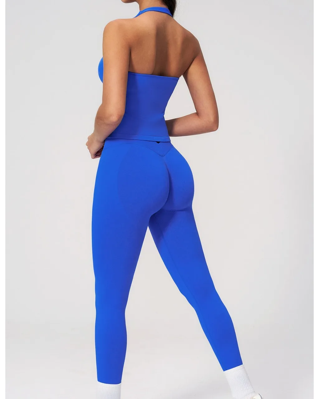 Set Yoga Sin Costuras Y Alta Elasticidad - azul