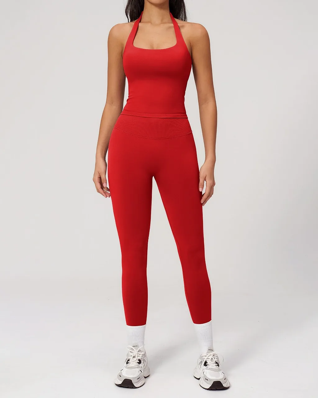 Set Yoga Sin Costuras Y Alta Elasticidad - rojo