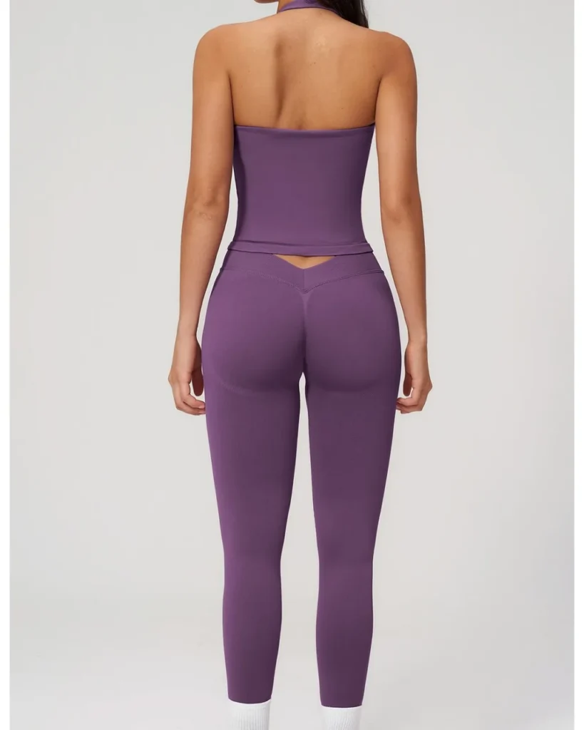 Set Yoga Sin Costuras Y Alta Elasticidad - Soft Violet marrón