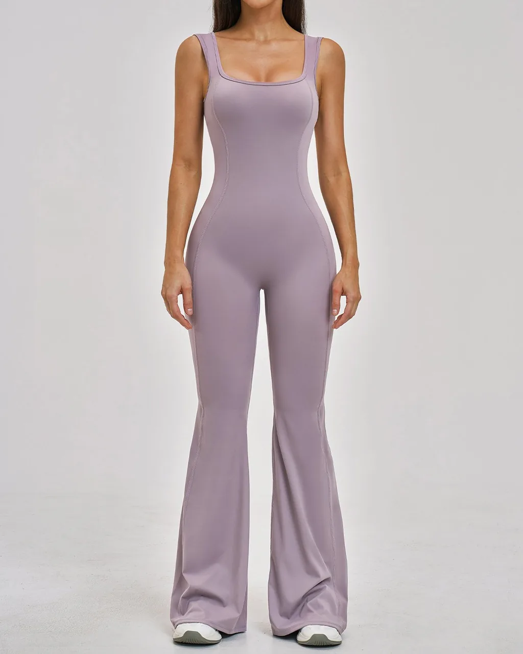 Mono Yoga Elegante Sin Espalda - lavanda