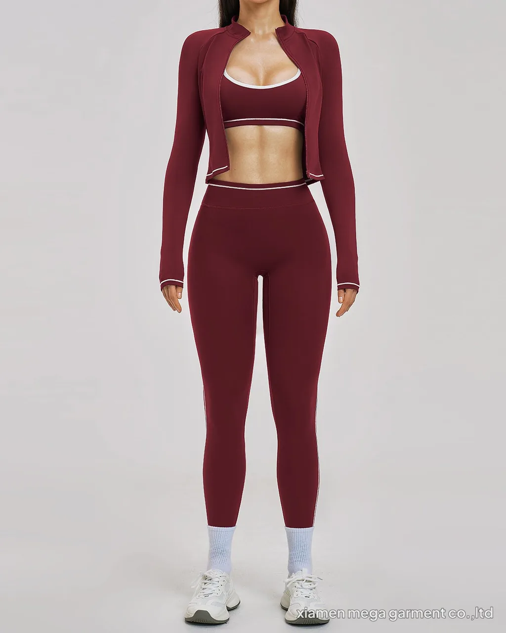 Set Fitness Yoga 3 Piezas Antiviento - vino