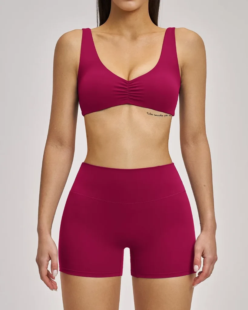 Conjunto Deportivo Yoga Halter Sin Espalda - magenta