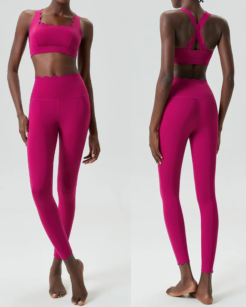 Conjunto Yoga Ultraelástico Secado Rápido - fucsia
