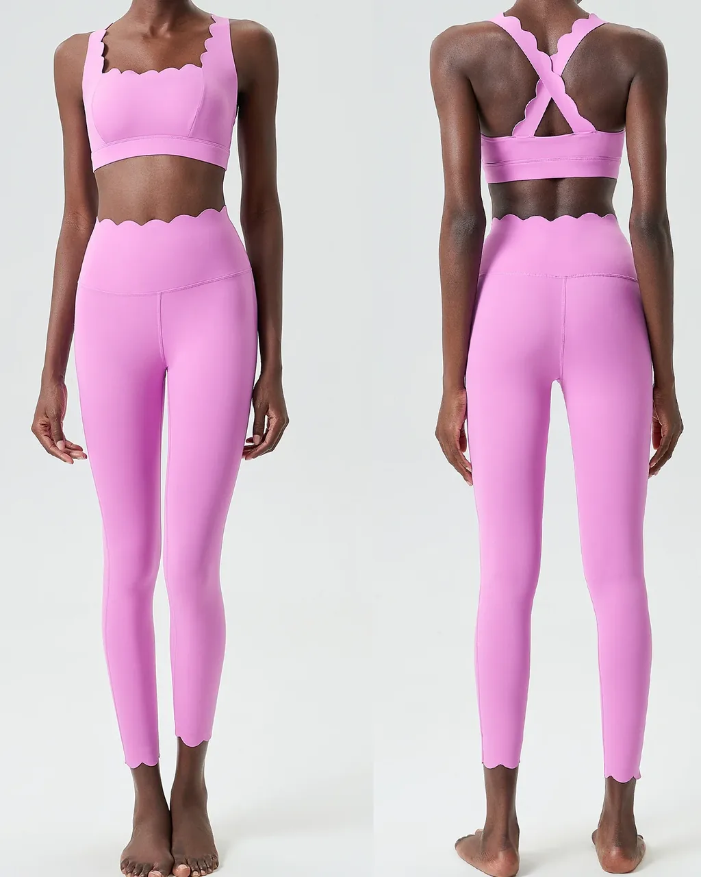 Conjunto Yoga Ultraelástico Secado Rápido - rosa