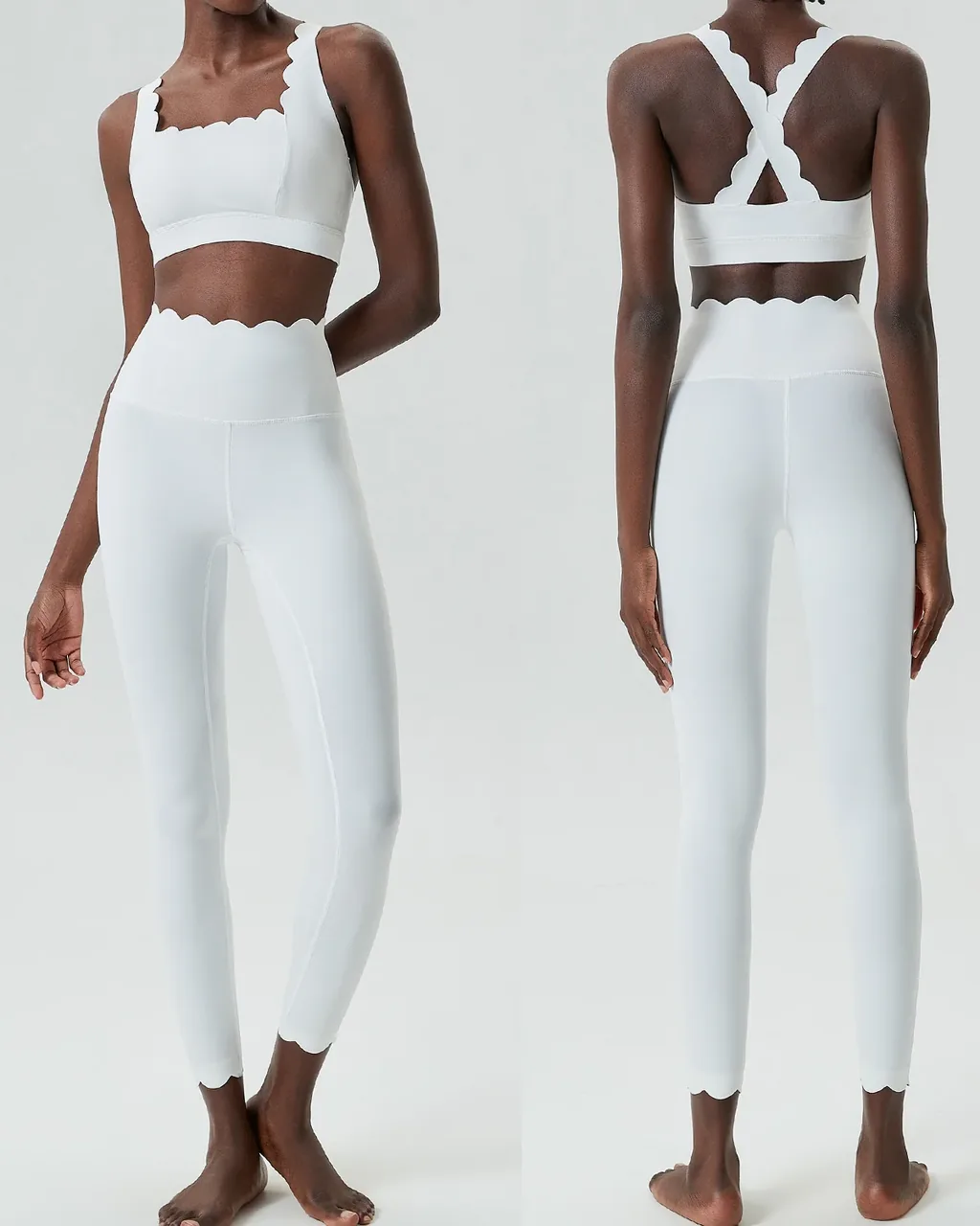 Conjunto Yoga Ultraelástico Secado Rápido - blanco