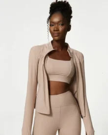 Seamless Hyosung Nude Feel Plus Size Yoga 3-Piece Set - Vintage Amber Taupe