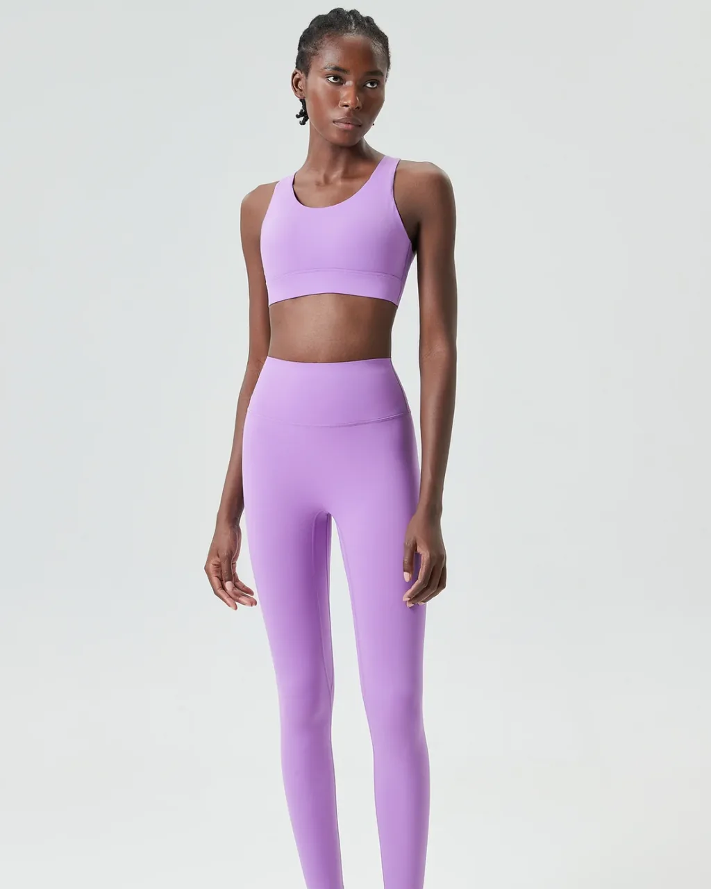 Conjunto Yoga Transpirable Sin Costuras Para Tallas Grandes - Soft lavanda malva
