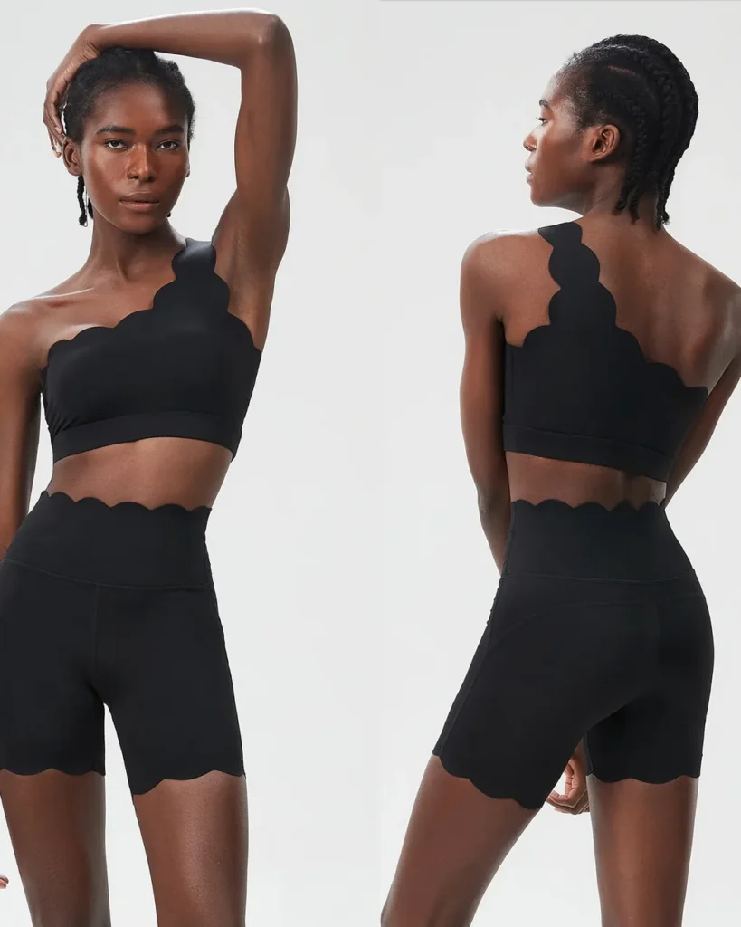 Conjunto Yoga Verano Sin Costuras En Lycra Elástica Para Tallas Grandes - negro