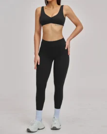 Hollow Halter Backless Yoga Fitness Set - Navy
