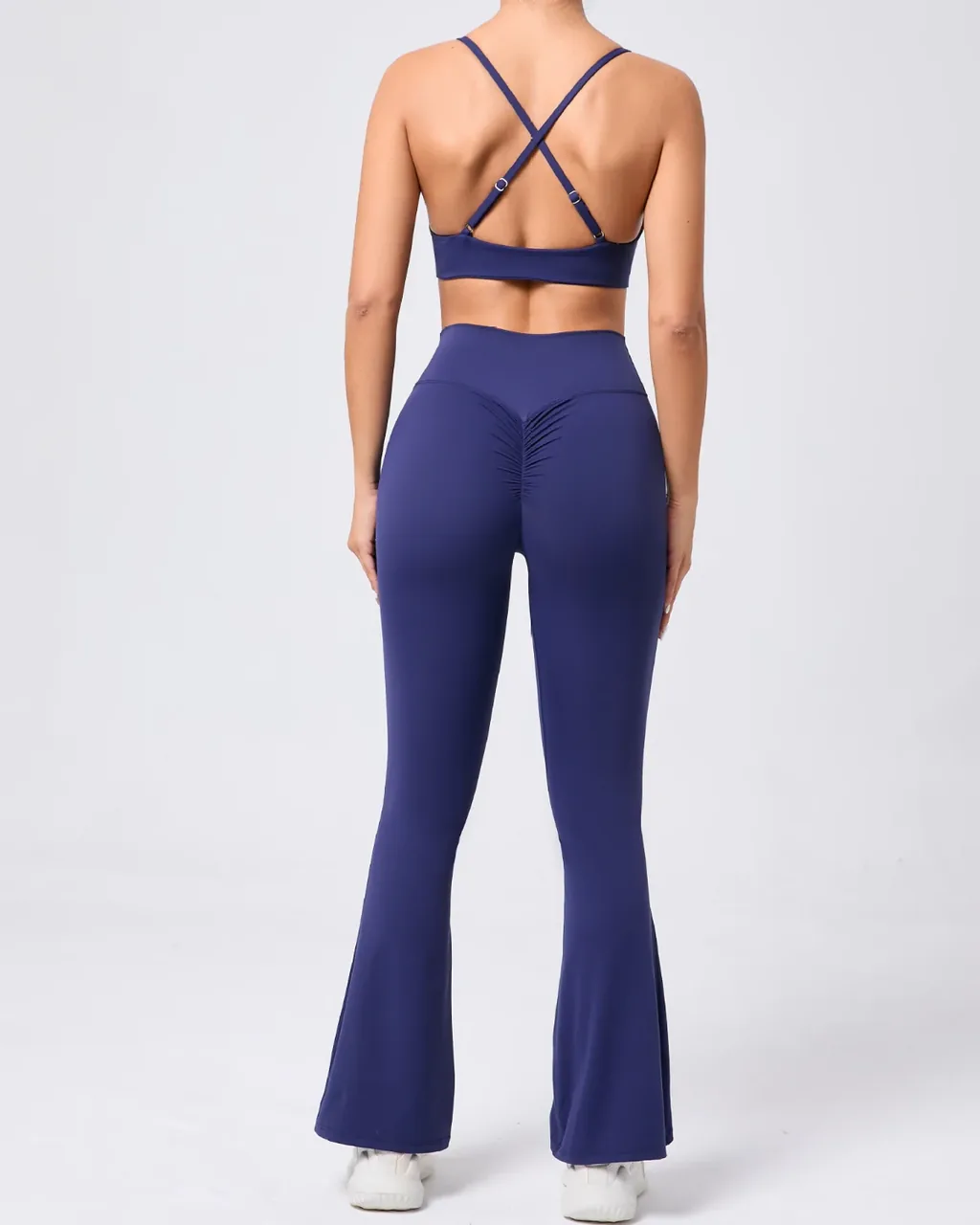 Set Yoga Ajustable Con Acabado Abullonado - azul medianoche
