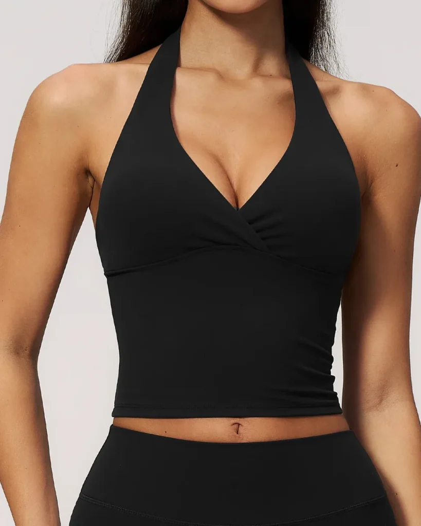 Top Yoga Espalda Descubierta Mujer - negro