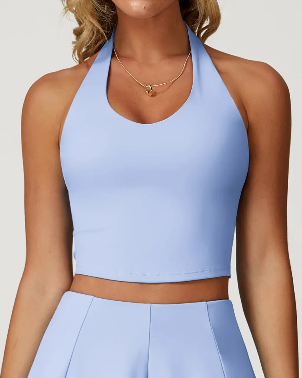 Vestido Yoga Secado Rápido Nude - azul bebé