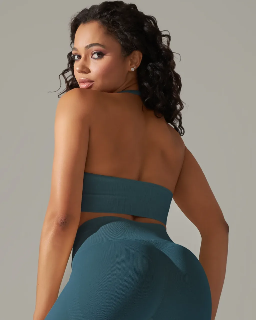 Sujetador Bandeau Sin Espalda Sin Costuras - verde azulado