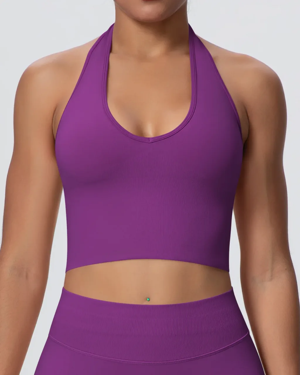 Sostén Yoga Sin Costuras Y Sin Espalda - morado