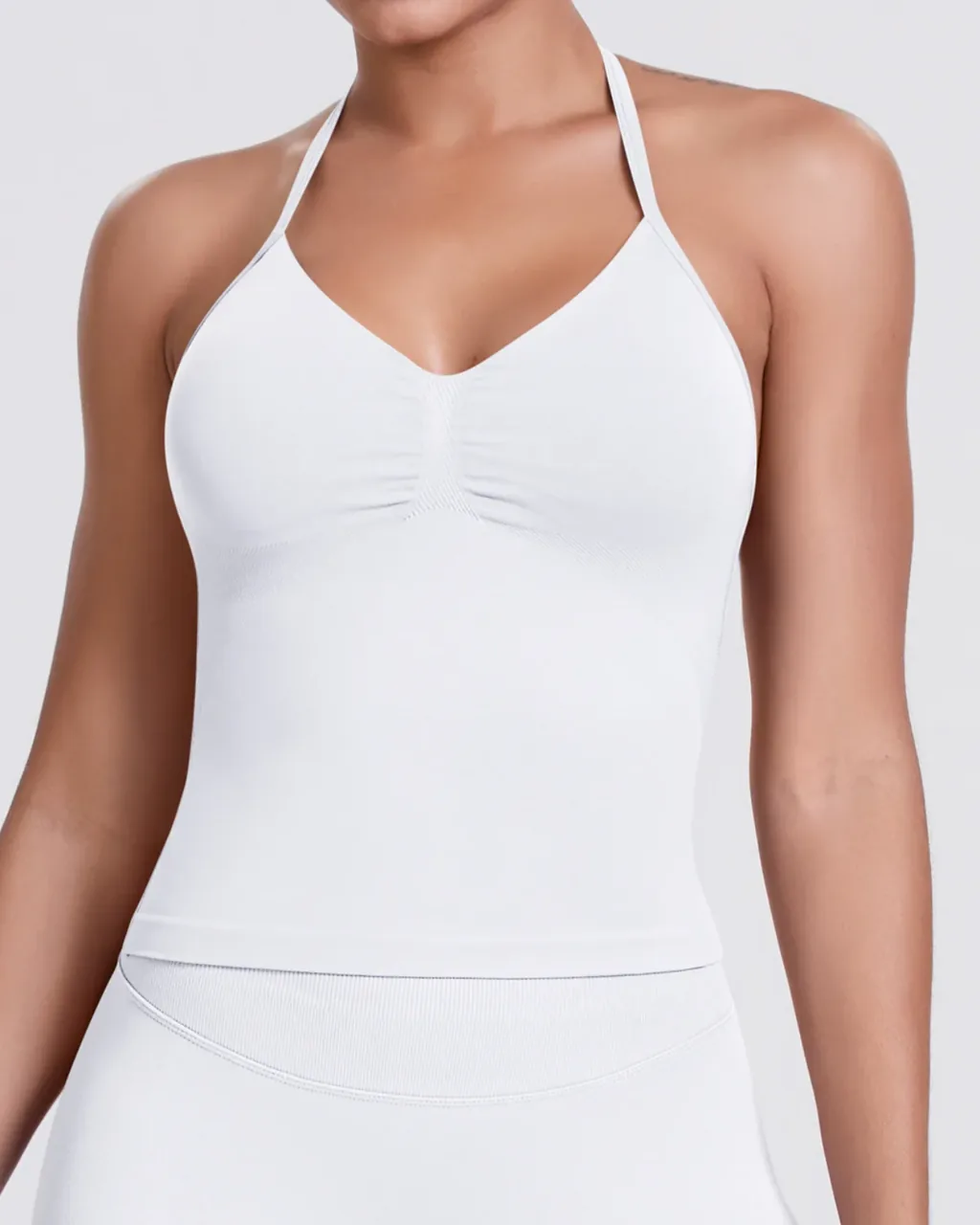 Top Deportivo Sin Costuras Y Sin Espalda - blanco