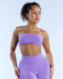 Seamless Tight Bandeau Bra - Lavender