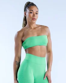 Seamless Tight Bandeau Bra - Mint Green