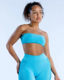 Seamless Tight Bandeau Bra - Turquoise