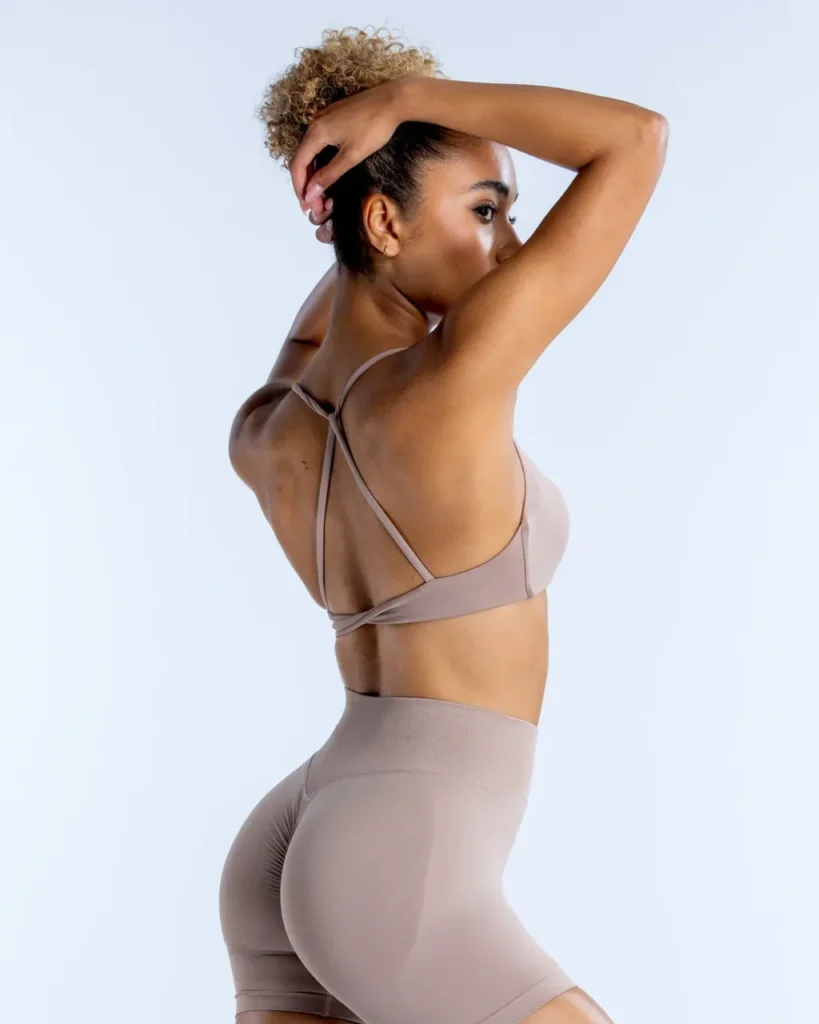 Seamless Backless Cami Sports Top - Cream