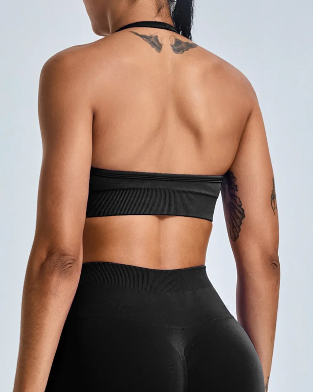 Sostén Yoga Estético Sin Costuras Y Antiimpacto - negro