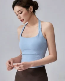Sujetador Deportivo Yoga Sin Costuras - azul claro