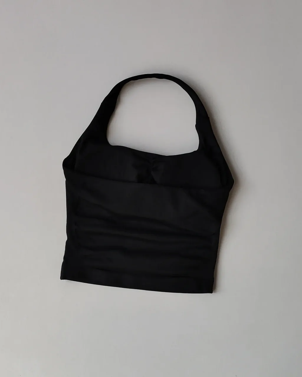 Top Deportivo Sin Costuras De Secado Rápido Con Cuello Halter Y Almohadillas - negro