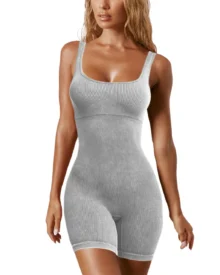 Seamless One Piece Yoga Jumpsuit - Grey