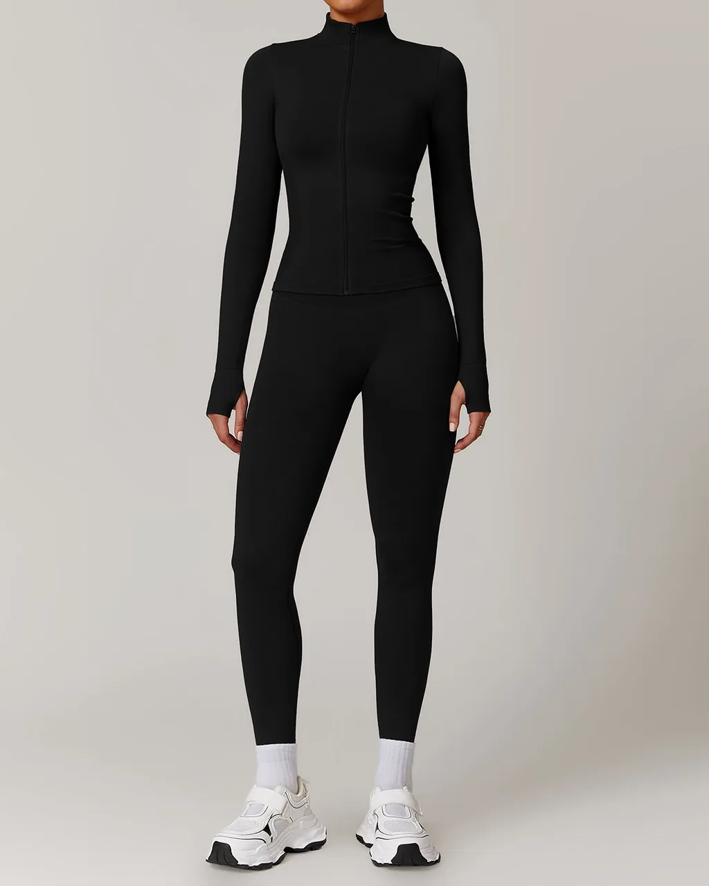 Conjunto Yoga Térmico Antiviento - negro