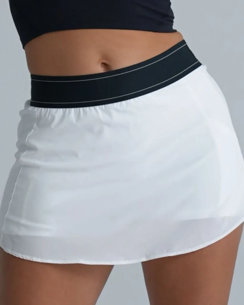 Outdoor Yoga Breathable Anti-Flashing Golf Skort - White
