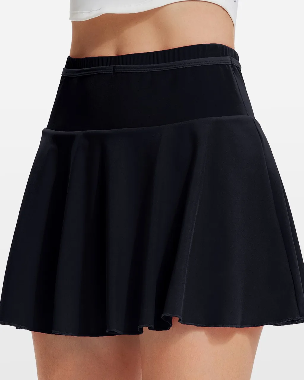 Skort Secado Rápido Con Bolsillos Seguros - negro