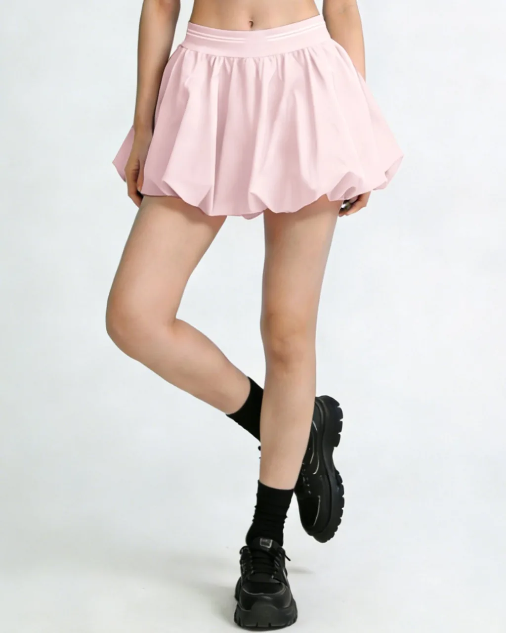 Falda Ballet-Tenis Bloques De Color Secado Rápido - rosa