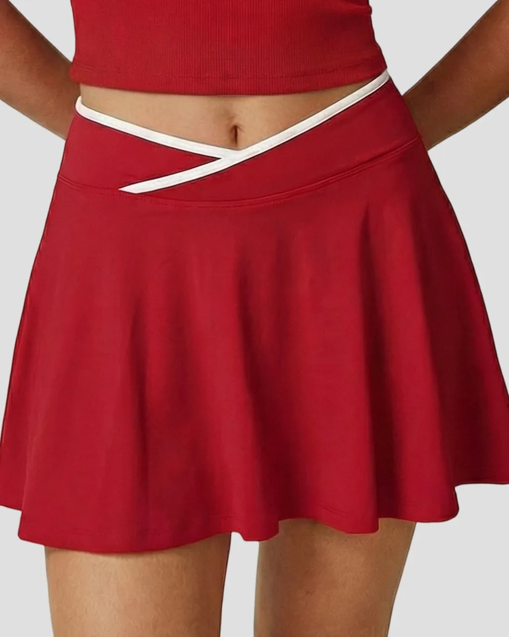 Falda Deportiva Yoga Y Tenis - borgoña