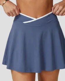 Falda Deportiva Yoga Y Tenis - azul acero