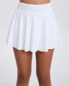 Skort Tenis Plisado Cómodo Con Bolsillo - blanco