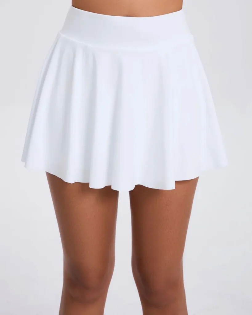 Skort Tenis Plisado Cómodo Con Bolsillo - blanco