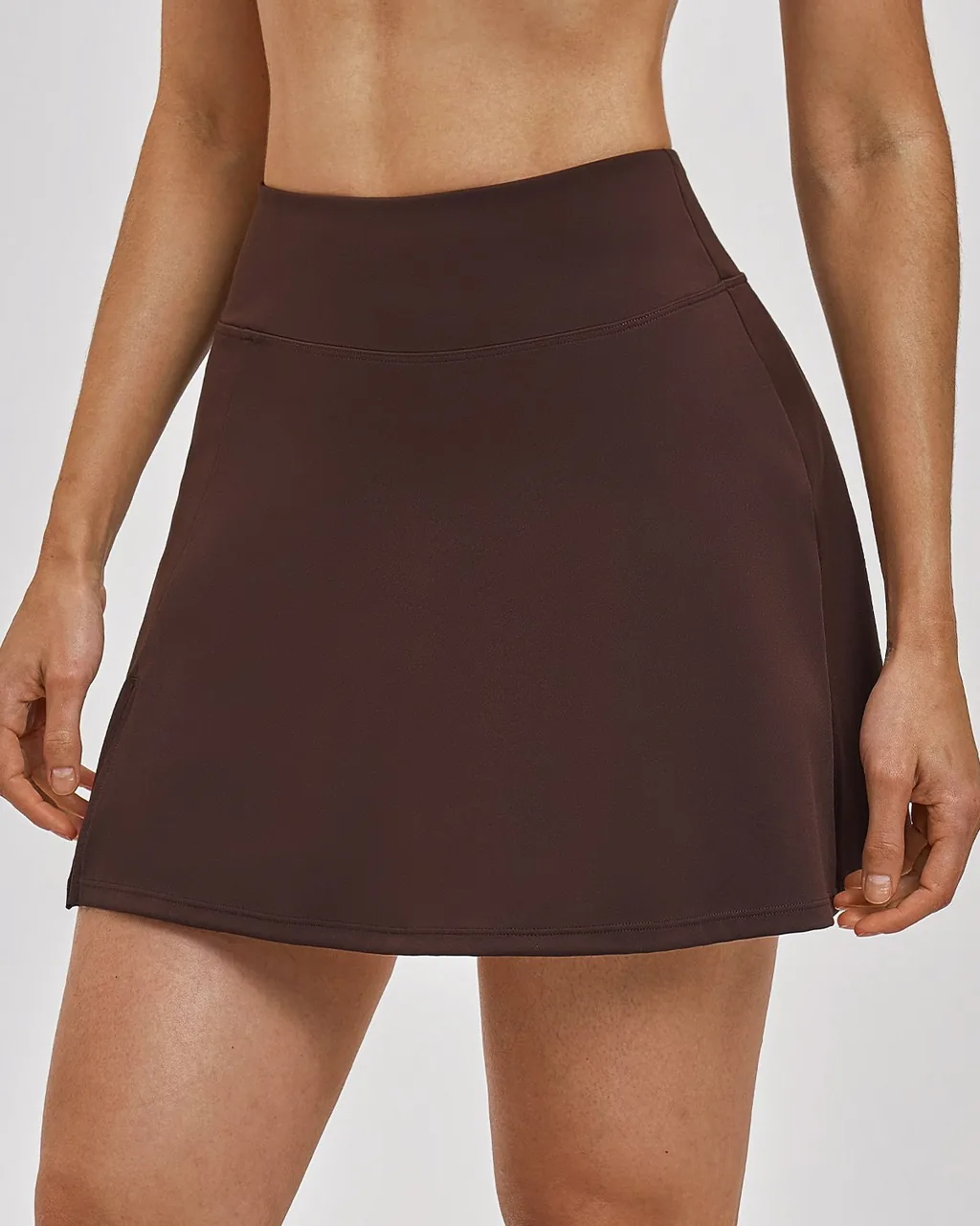 Falda Tenis A-Line Con Forro Antitransparencia - marrón