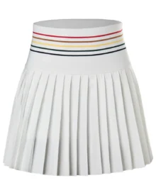 High Waist Anti-Exposure Pocket Tennis Skort - White