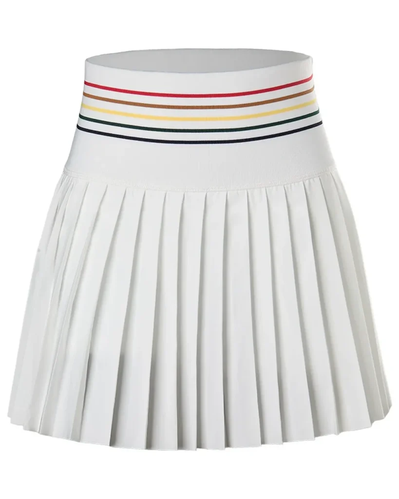 High Waist Anti-Exposure Pocket Tennis Skort - White