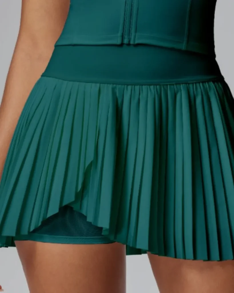 Falda-Deporte Con Plisados Y Efecto Reductor De Caderas - verde bosque