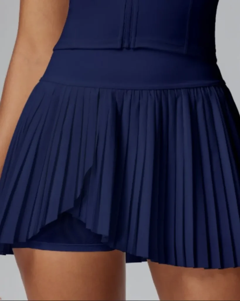 Falda-Deporte Con Plisados Y Efecto Reductor De Caderas - azul marino