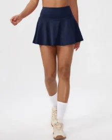 High Waist Quick Dry 2-In-1 Tennis Skort - Midnight