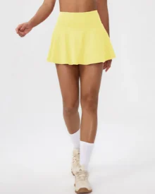 Skort Tenis 2-En-1 Secado Rápido - amarillo