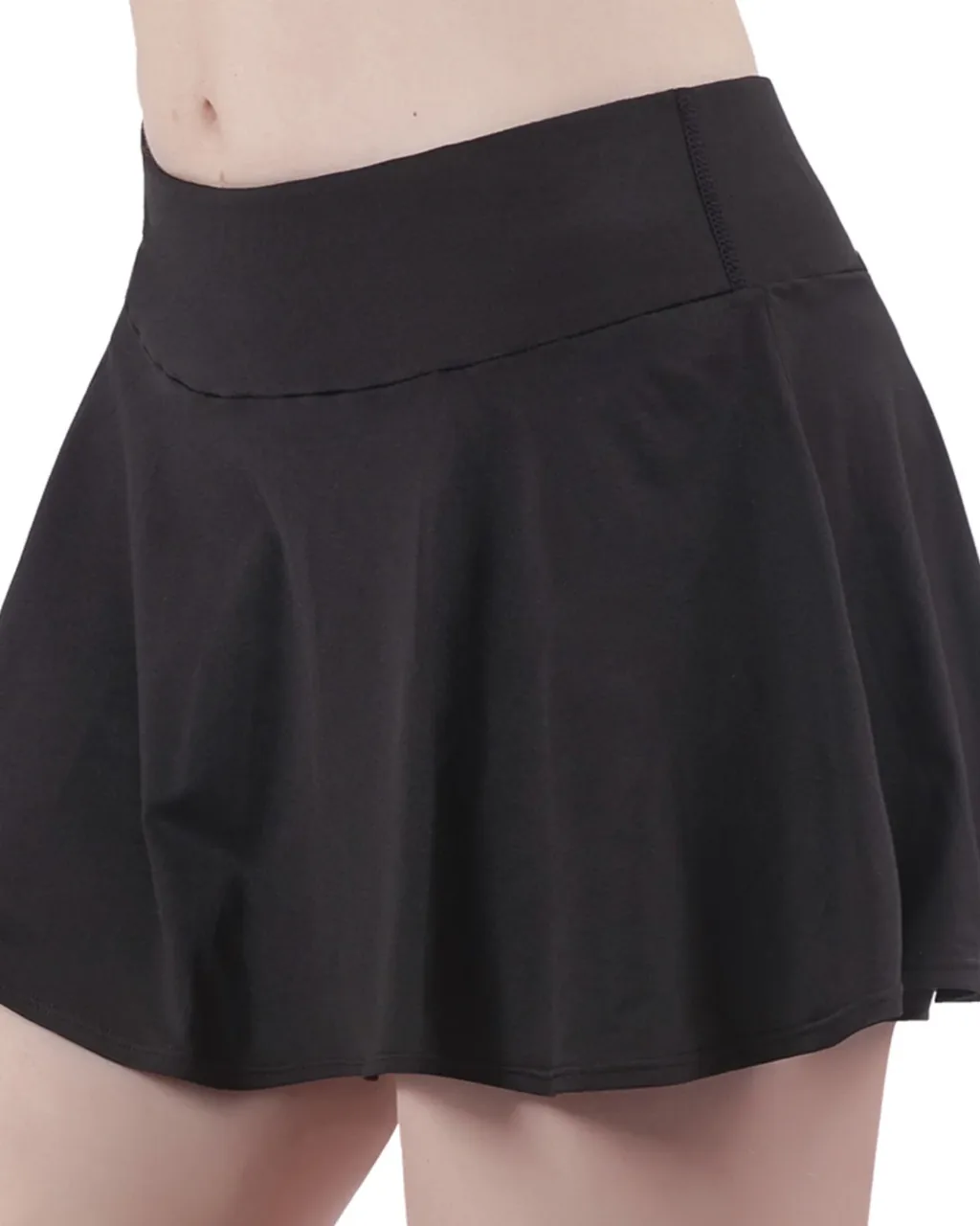 Falda-Deportiva Con Realce De Glúteos Y Plisado - negro