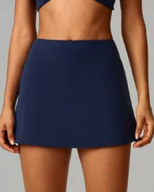 Slim Fit Quick Dry 2-In-1 Mini Tennis Skort - Navy